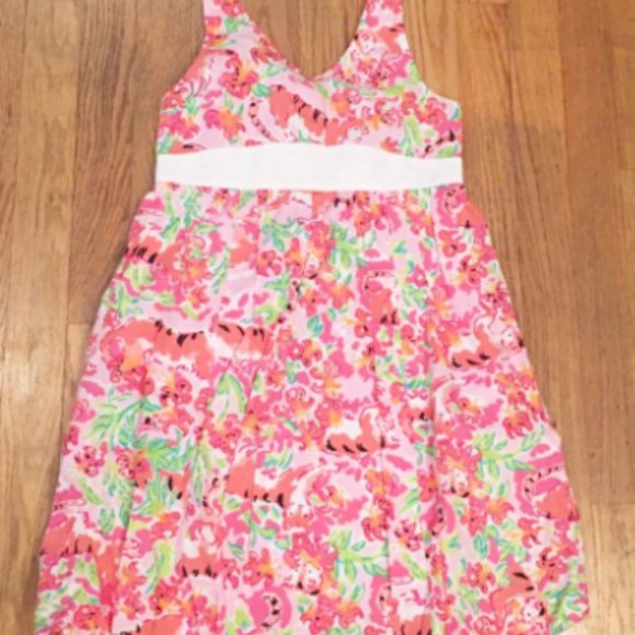 Lilly Pulitzer 10 Sundress dress Bubble Hem Kitty